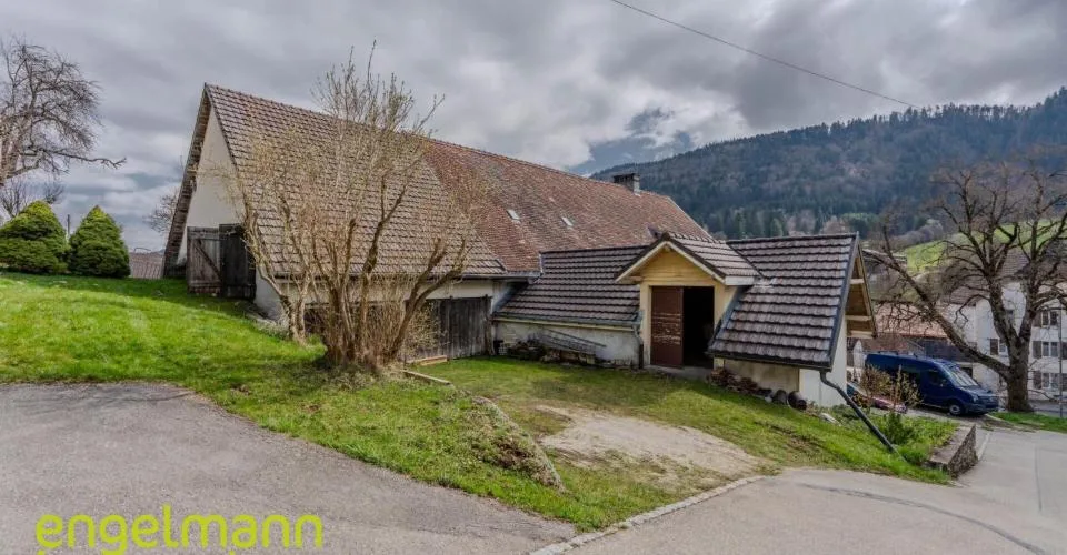 Ancienne ferme de 2 appartements et nombreux espaces annexes - Ehemaliges Bauernhaus mit 2 Wohnungen und diverse Nebenräume
