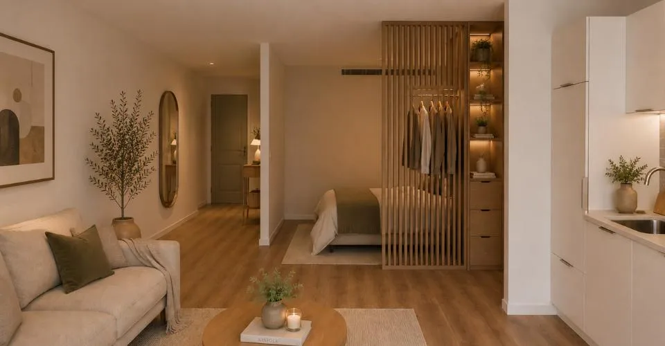 Grand studio avec balcon - 1er étage - Projet neuf