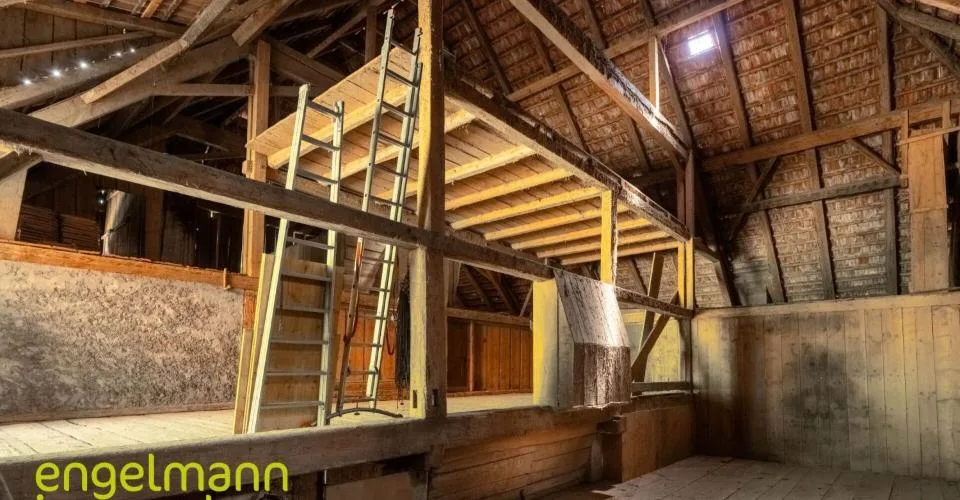 Ancienne ferme de 2 appartements avec grand terrain constructible - Ehemaliges Bauernhaus mit 2 Wohnungen und Bauparzelle