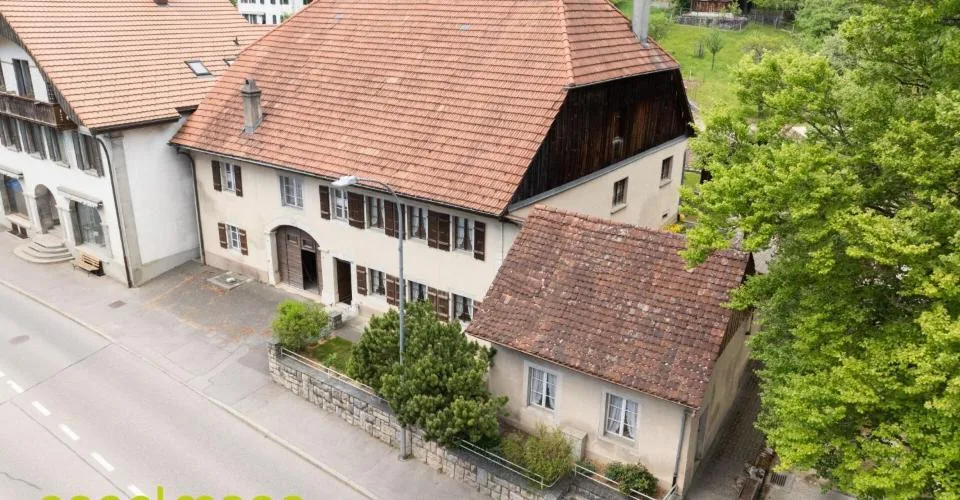 Ancienne ferme de 2 appartements avec grand terrain constructible - Ehemaliges Bauernhaus mit 2 Wohnungen und Bauparzelle