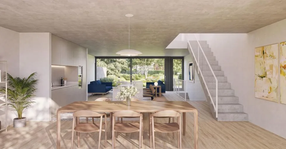 Architecture et beaux volumes | Villa C du projet Pra Vinea à Corminboeuf – photo 3 sur 32