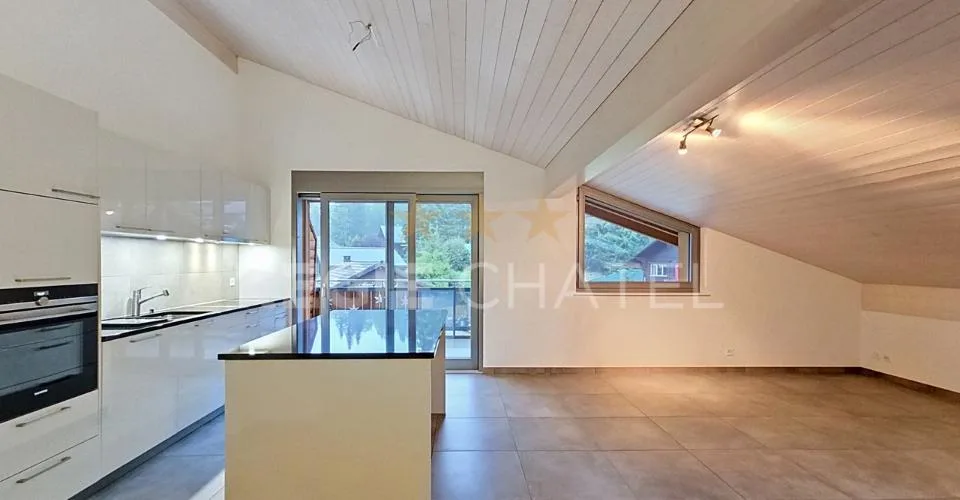 Magnifique 2.5pces avec 2 balcons dans les combles