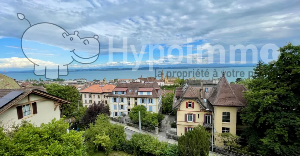 Logement de 3 pièces avec vue sur le lac et les Alpes