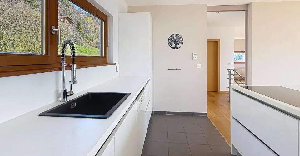 Magnifique villa d'architecte avec spectaculaire vue panoramique sur la plaine et les Dents-du-Midi