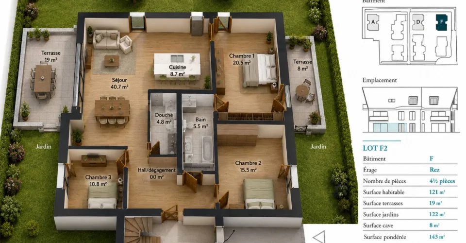 Neue Promotion! 3,5- bis 5,5-Zimmer-Wohnungen mit Terrassen und Balkonen – Foto 1 von 10