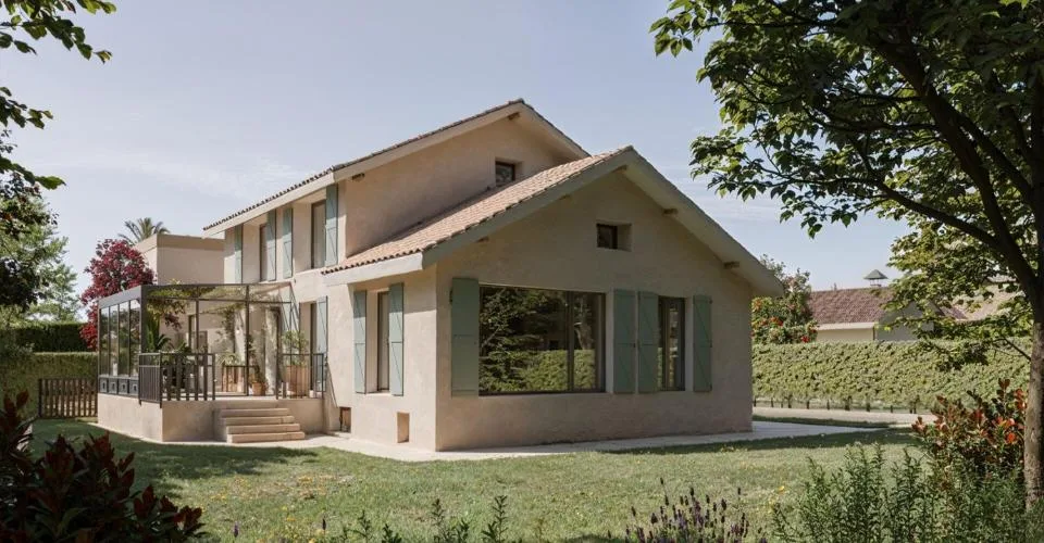Villa neuve 7 pièces avec grand jardin
