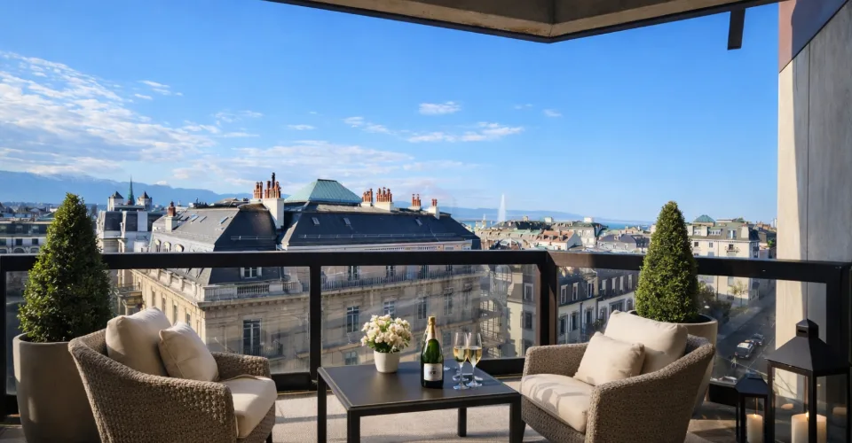 Appartement d'exception à Champel avec vue panoramique sur Genève