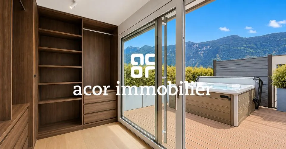 Attika 3.5 Zimmer von Ausnahme in Fully mit XXL-Terrasse und Jacuzzi – Foto 6 von 7