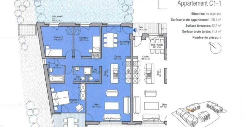 Appartement de 5 pièces au cœur de la campagne de Russin