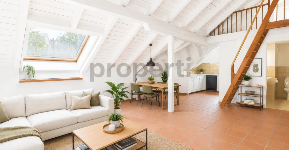 Helle 4.5-Zimmer-Dachwohnung mit Balkon und inklusive Nebenkosten i...
