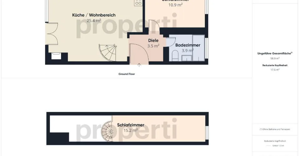 Appartamento attico arredato elegante di 2,5 stanze