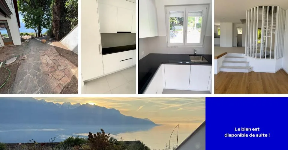 Villa mitoyenne de 165 m² – Vue panoramique à 270° sur le lac Léman | Montreux – photo 7 sur 17