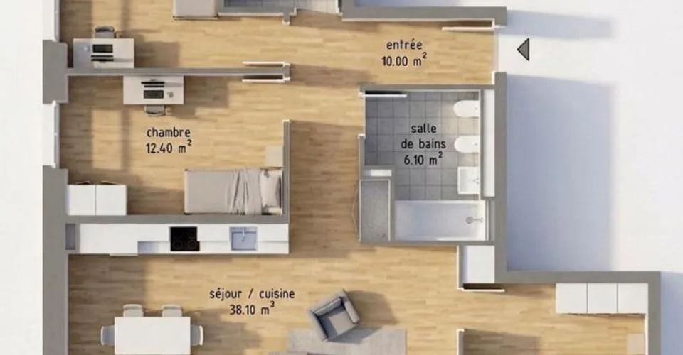 Appartement de 4.5 pièces au 1er étage - lot 1.8 CARRE DE FRANCE à Sion – photo 18 sur 21