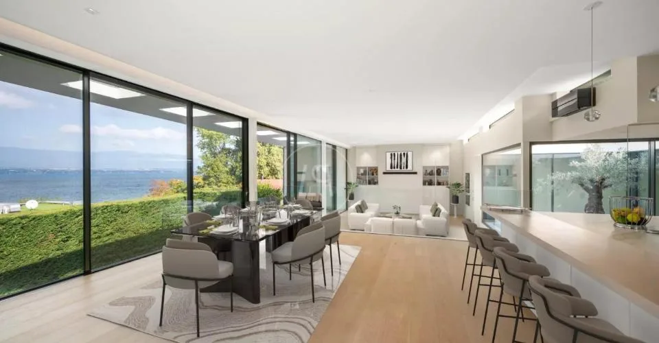 Villa contemporaine d'exception, vue et accès privé au lac,rive gauche – photo 4 of 12