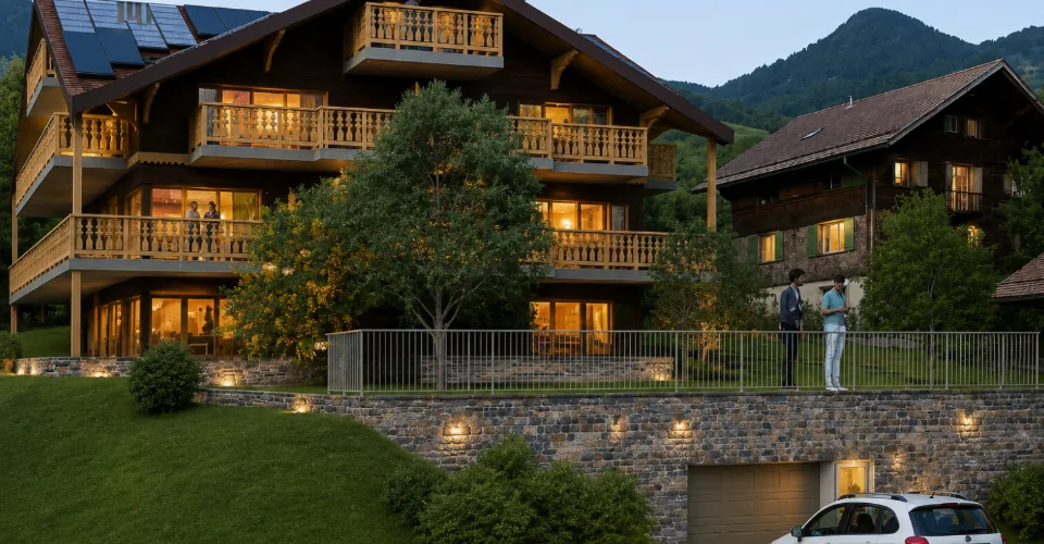 Chalet de charme, terrasse Sud 44 m² et vue alpine dégagée _ LOT 1 : Un 3.5 Pièces Rare – photo 7 sur 16