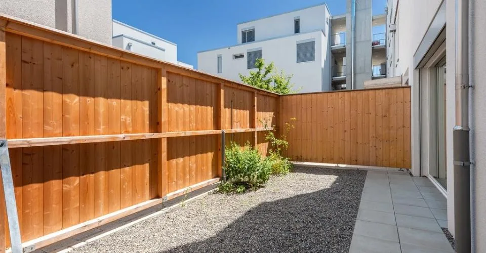 On the ground floor with two garden seats