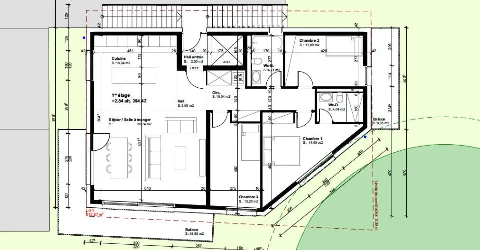 A vendre sur plan, appartement contemporain au 1er étage – foto 3 di 5
