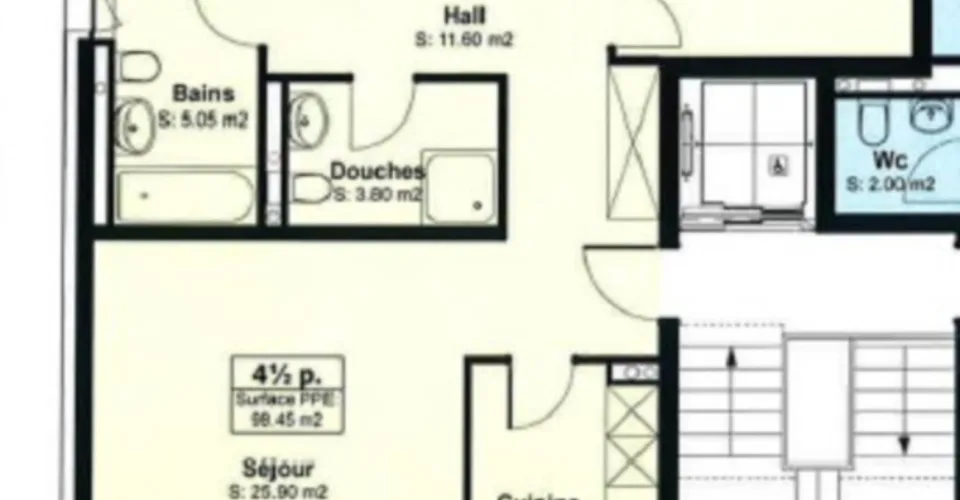 Wohnung mit 4,5 Zimmern und Balkon – Foto 12 von 12
