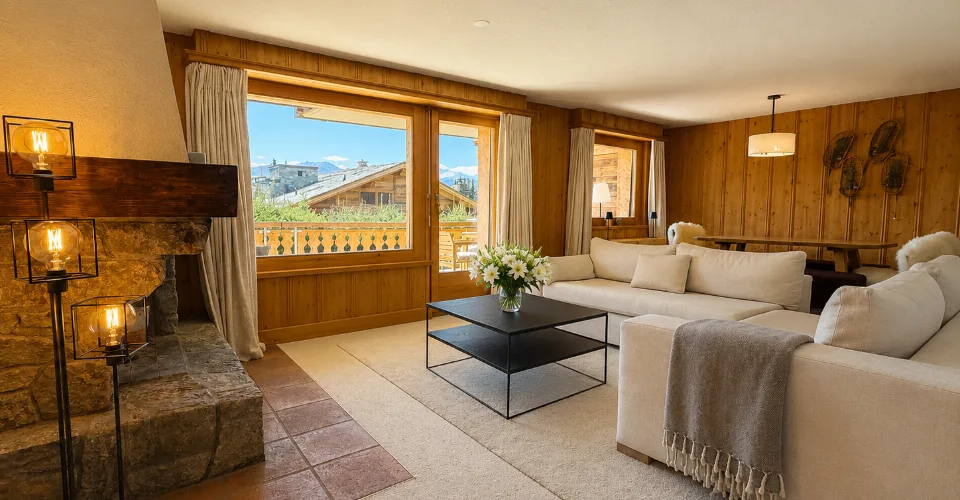 Spacieux duplex de trois chambres avec jardin privatif - à louer à Verbier – Foto 4 von 13