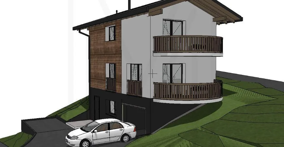 Terrain avec permis en force pour une villa-chalet individuel – Foto 5 von 7