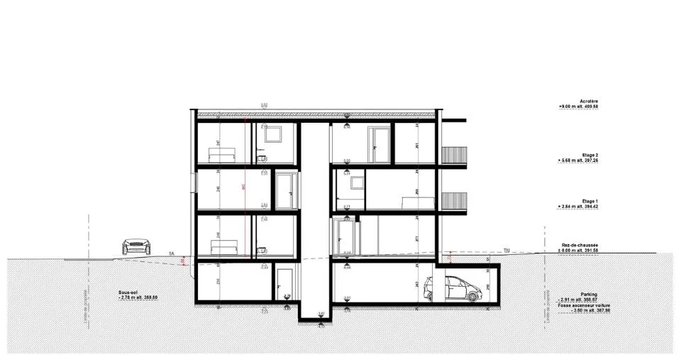 Morges — Appartement Lot 2 de 2.5 pièces s= 72,11 m2 – Foto 8 von 8