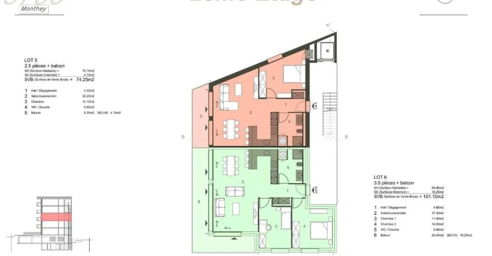 Opportunité d'investissement à Monthey - 2,5 pièces neuf – photo 5 sur 5