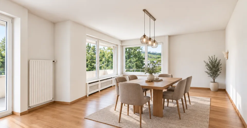 Traumhafter Garten mit Pergola und Fernsicht, Garage und Aussenparkplatz