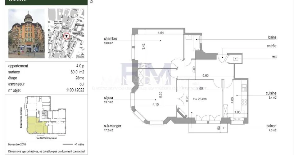 Rue Barthélemy-Menn, 4 Zimmer mit ca. 80 m² im 2. Stock – Foto 4 von 4