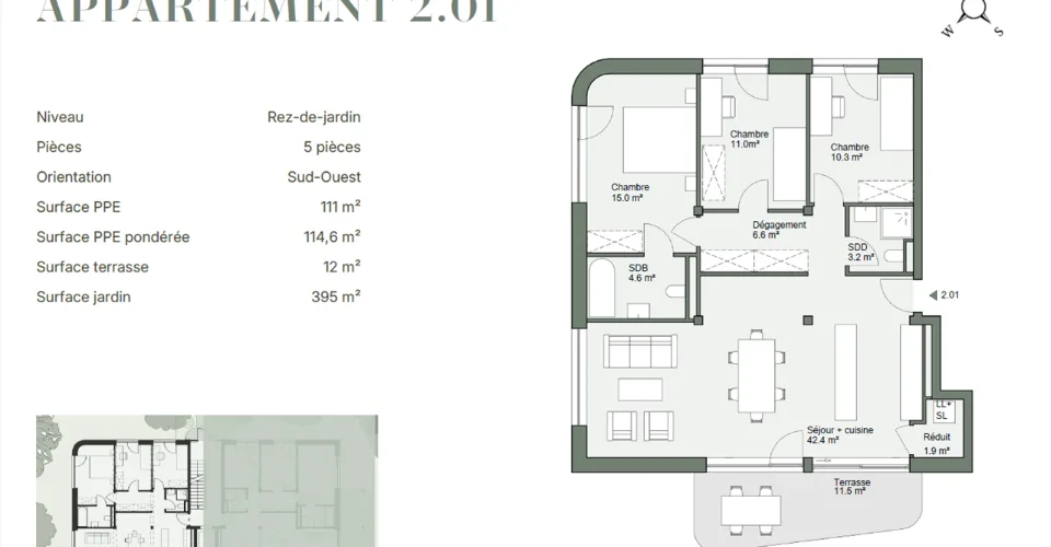 5 pièces avec jardin de 395 m² – Foto 5 von 6