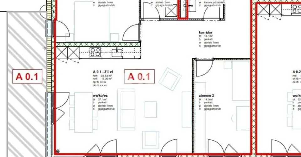 Bell'appartamento nuovo con vista libera a Gambelen