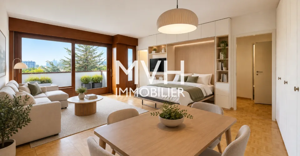 Appartement meublé au 9ème étage avec vue sur le Mont-blanc – Foto 4 von 7