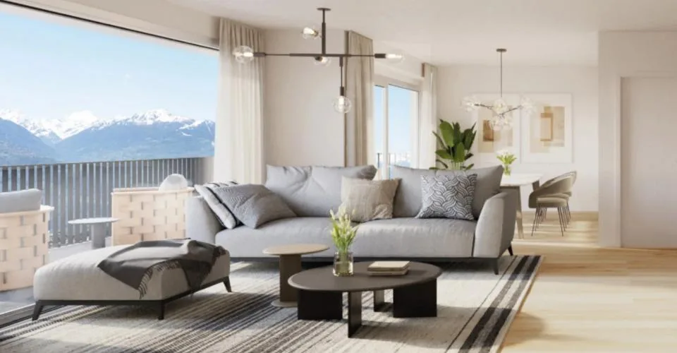 SAVIESE, splendide 4,5 pièces Vue imprenable à 180° - vaste terrasse – Foto 3 von 11