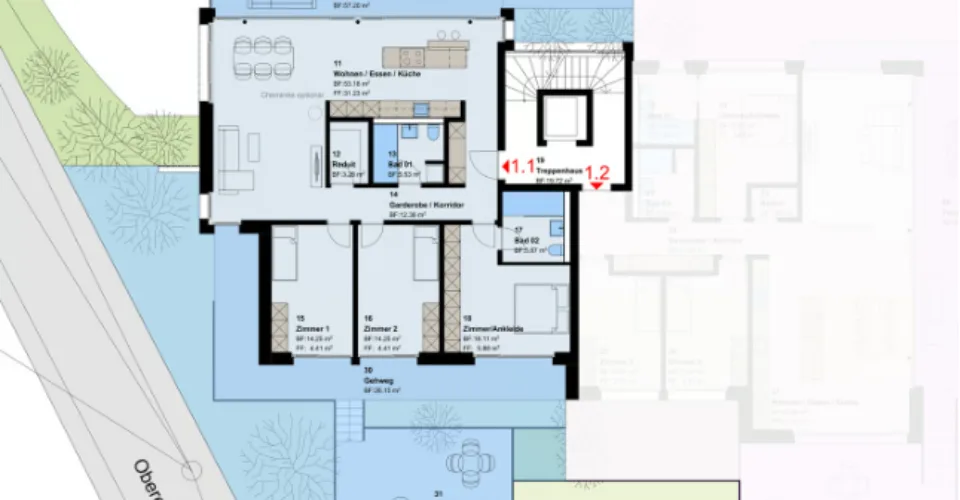 Neubauprojekt: 4.5-Zimmer-Erdgeschosswohnung in Untereggen – photo 19 sur 20