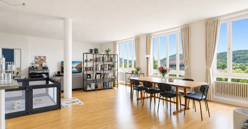 Vista panoramica, soffitti alti & cortile interno - La tua nuova dimora a Othmarsingen