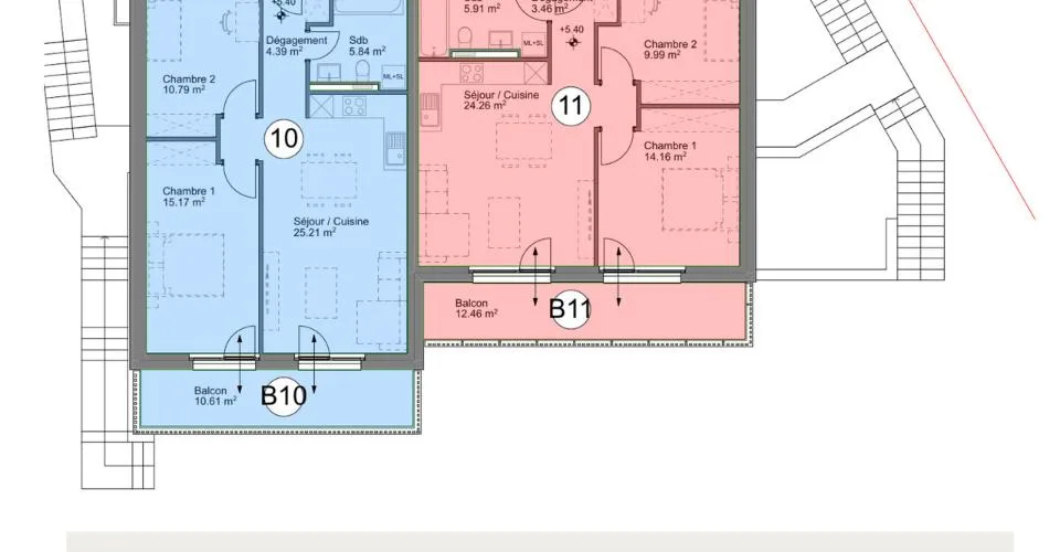 Appartement 3.5 pièces au 1er étage ouest – Foto 3 von 9