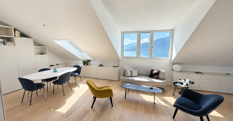 Élégant 4,5 pièces en Duplex avec panorama sur le Léman – photo 2 sur 6