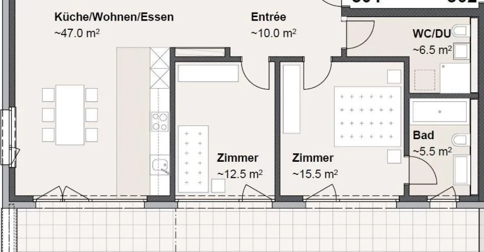 Attic apartment in Grenchen