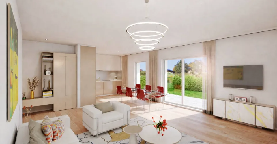 Appartement 2,5 pièces en rez de jardin. Achat sur plan. – photo 3 of 12