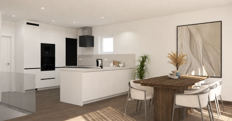 Maison individuelle moderne en construction dans un environnement naturel – photo 11 sur 23