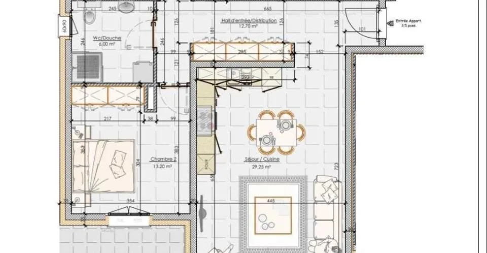 Ardon – Appartement neuf de 3,5 pièces avec terrasse et vue dégagée