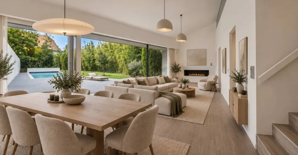 Villa mit Architektur mit Pool und großem Garten – Foto 9 von 16