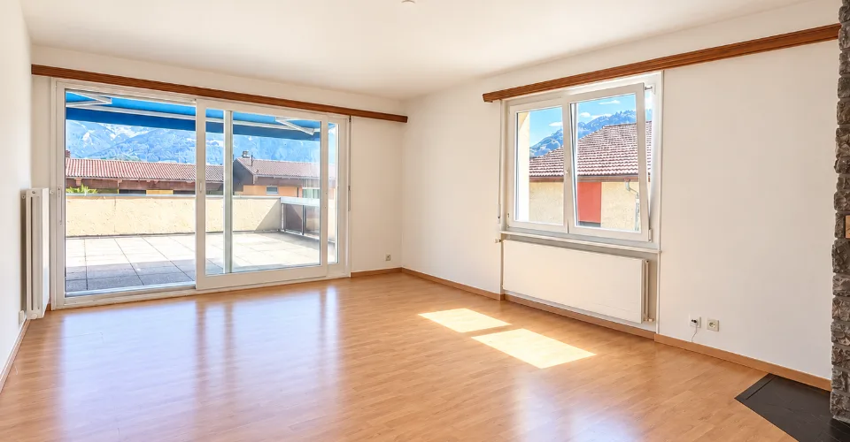 Bellissimo appartamento di 3.5 locali in affitto a Monthey con ampia terrazza