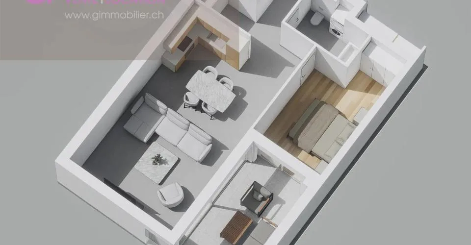 Appartamento di 2,5 locali di 80 m2 al 1° piano con loggia di 12 m2 – foto 10 di 11