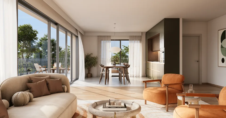 Wohnung mit 5 Zimmern und schöner Terrasse in einer grünen Oase – Foto 5 von 5