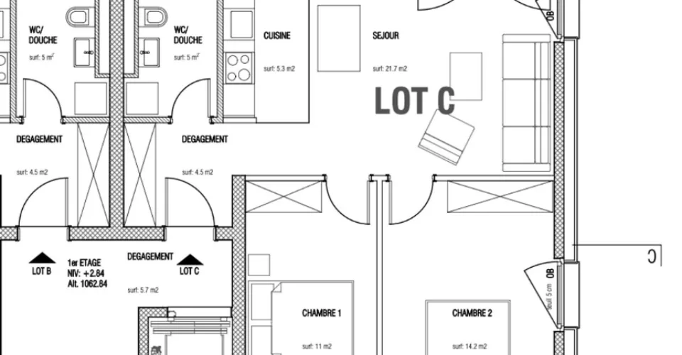 CHALET 1909 - LOT C - 3,5 Zimmer mit Balkon – Foto 7 von 9