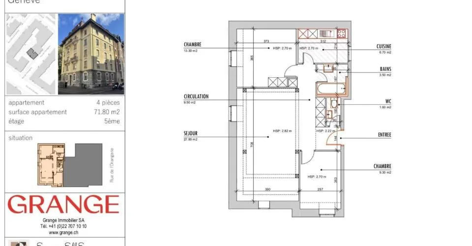Appartement rénové de 4 pièces en attique secteur gare – Foto 2 von 2