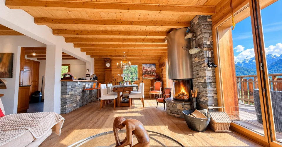 Paisible chalet à Levron de quatre chambres avec vues spectaculaires sur la vallée – Foto 6 von 13