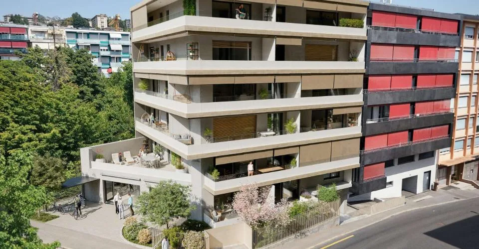 Attique 3.5 pces neuf de 93.9 m2 - Vue panoramique lac - Confrérie 46 à Prilly – Foto 4 von 9