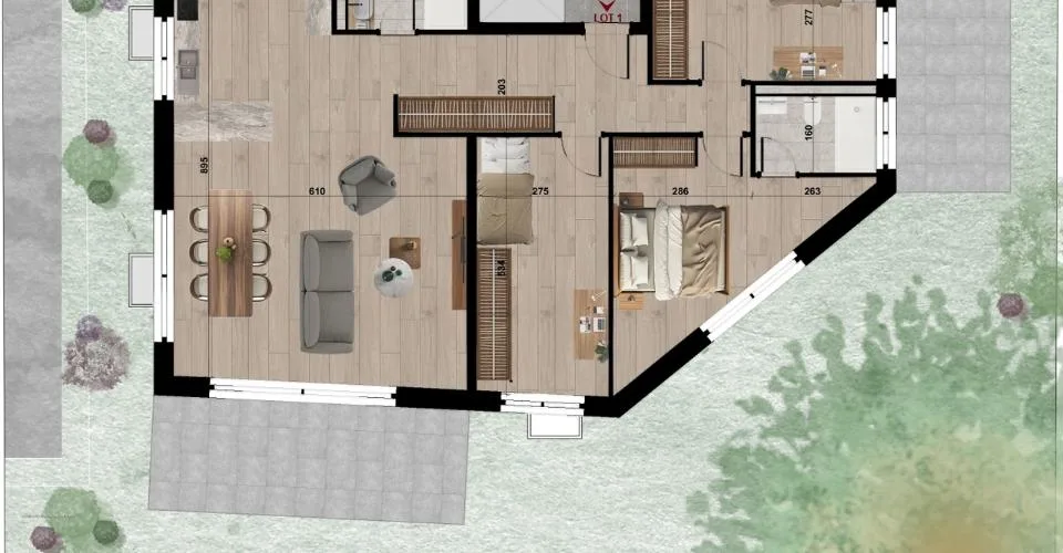 Appartement rez - jardin de 4.5 pièces – Foto 2 von 4