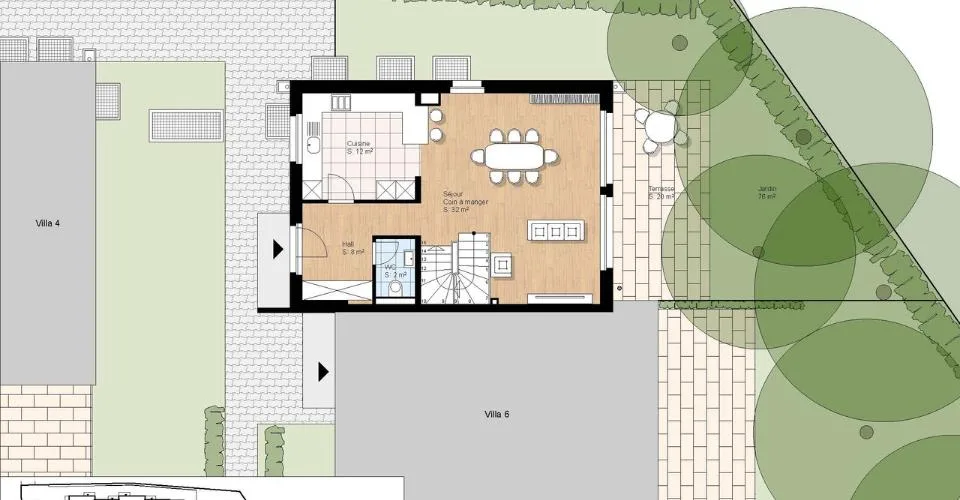 Founex Village - situation calme - Villa 5 sur plans avec 4 chambres – photo 9 sur 13